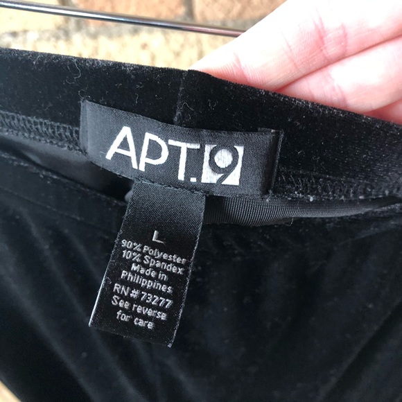 APT 9 Black Velvet Dress Pants-Size Large - Picture 3 of 3